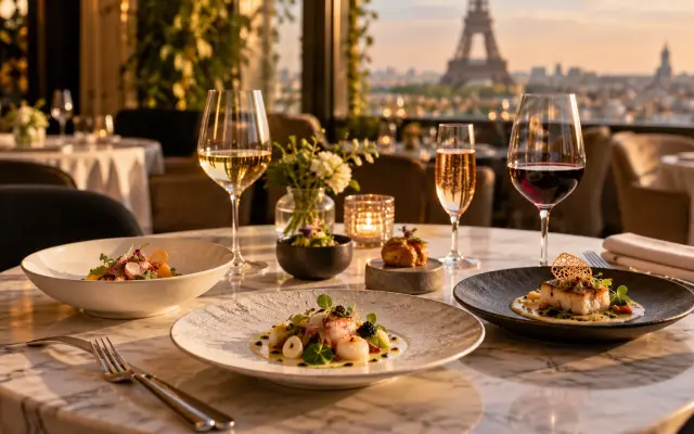 Menu dégustation gastronomique à Paris : accords et suppléments à prévoir