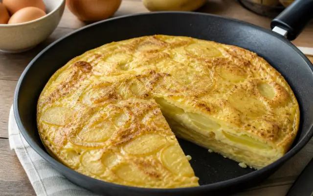 Omelette complète aux pommes de terre et au fromage