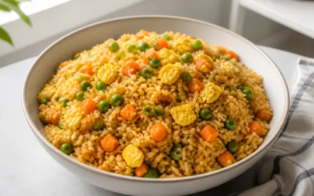 Riz sauté aux œufs et légumes : facile et économique
