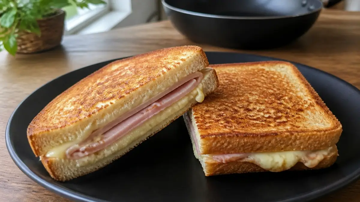 Croque-monsieur à la poêle : croustillant sans four - article FoodyParis