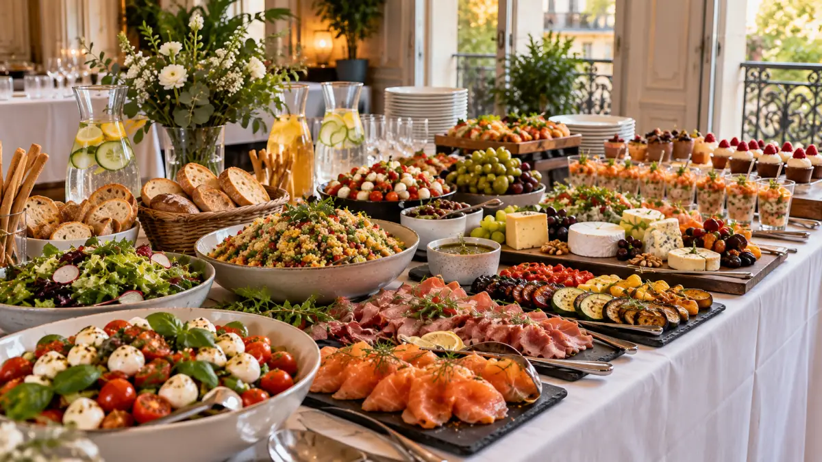 Buffet froid pour 30 personnes : quantités par plat - article FoodyParis