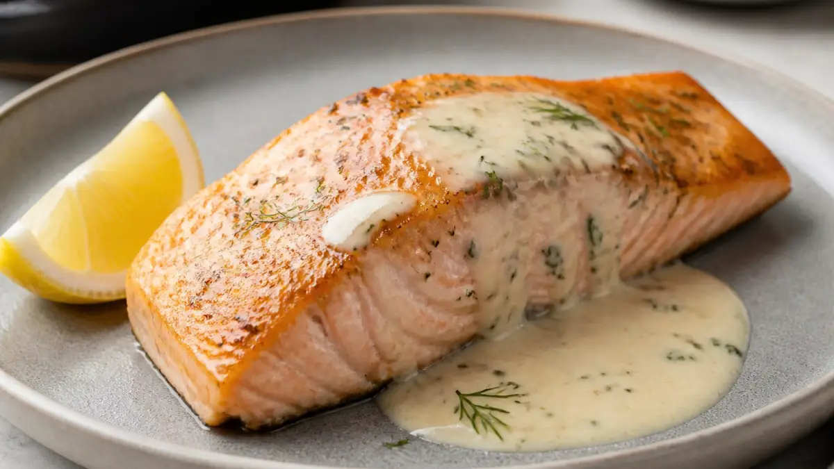 Saumon à la poêle, sauce citron-crème express - article FoodyParis