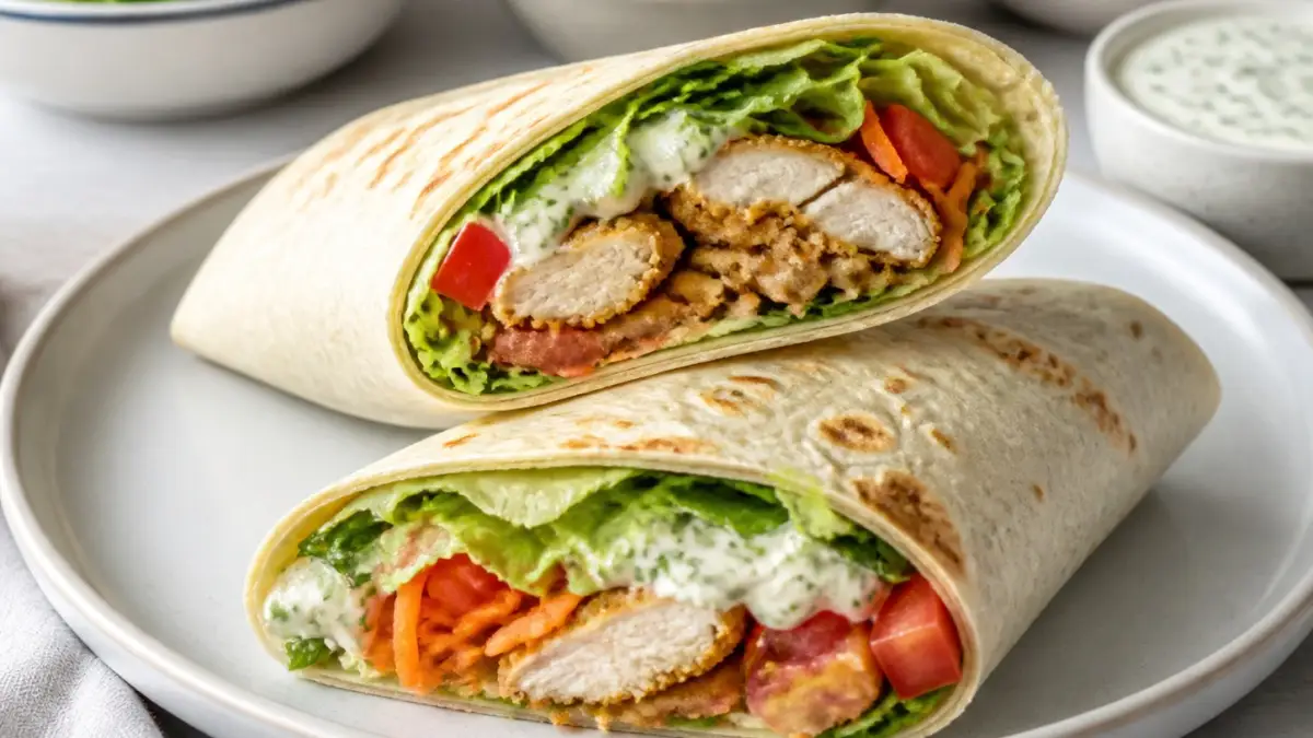 Wraps au poulet et crudités, sauce maison facile - article FoodyParis