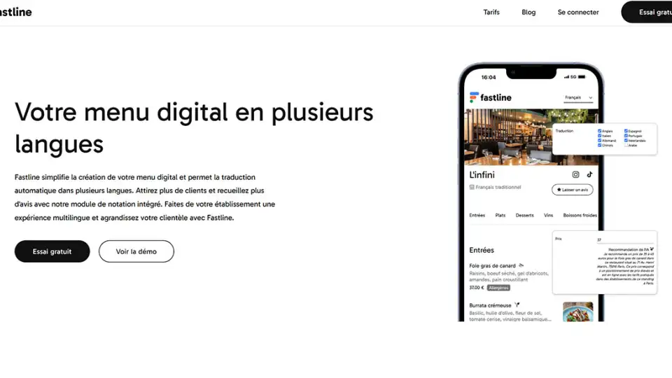 Fastline, restaurant à Paris