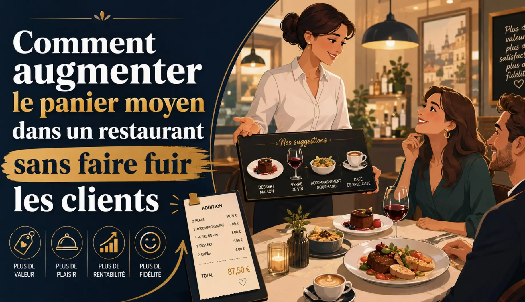 Comment augmenter le panier moyen dans un restaurant sans faire fuir les clients